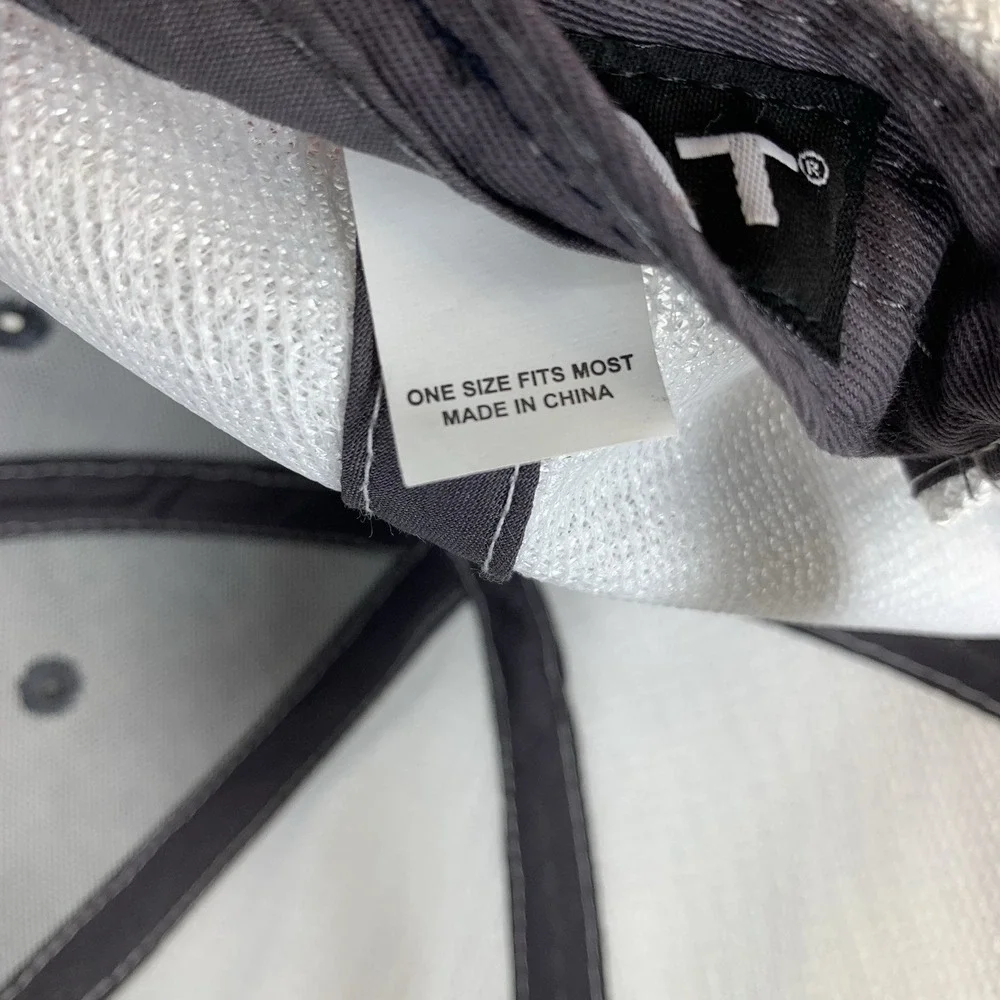 ARIAT Hat Gray White Mesh Adjustable Snapback OSFM Structured Baseball Cap